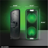 OPEN BOX - Gemini GSX-L2515BTB Portable Dual 15" Battery Powered Bluetooth Speaker