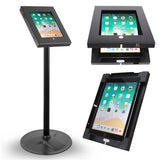 CLEARANCE - PYLE PSPADLK45 Tamper-Proof Anti-Theft iPad Kiosk Safe Security Public Floor Stand, Holder, Public Display Case