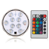 LED Multi-Colour Submersible Waterproof Base/ Party/ Decor Light with Remote - expert island