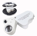 LED Double-Multiple 30X & 60X Jeweller Eye Loupe Magnifier Magnifying Glass - expert island