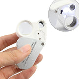 LED Double-Multiple 30X & 60X Jeweller Eye Loupe Magnifier Magnifying Glass - expert island