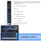 Pyle Pmxu83Bt 8-Ch. Bluetooth Studio Mixer - Dj Controller Audio Mixing Console System