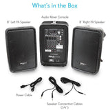 PYLE PPHP898MX Bluetooth PA Speaker & Amplifier Mixer System Kit