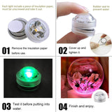 CLEARANCE - Submersible LED Tea Light with Remote, 13 Colour Options - 10 pcs